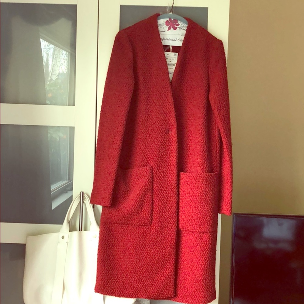 Zara trench boucle coat